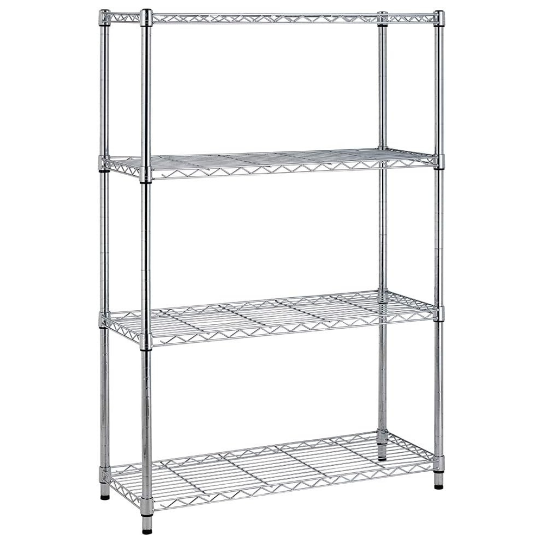 4-Tier Heavy Duty Height Adjustable Wire Shelving Unit