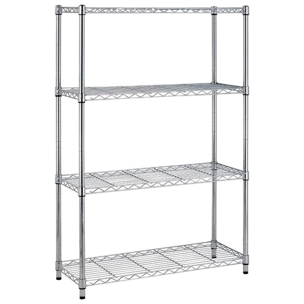 4-Tier Heavy Duty Height Adjustable Wire Shelving Unit