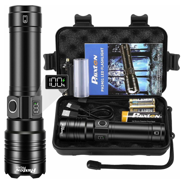 Phixtonus 10000 High Lumens Rechargeable Flashlight