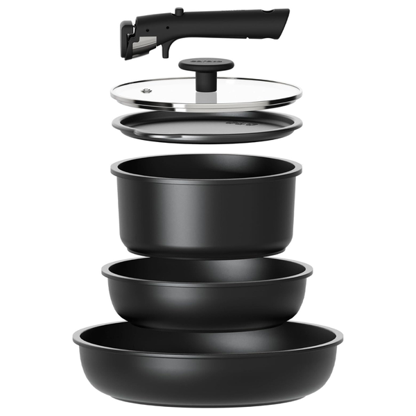 6-Piece Non-Stick Cookware Set With Detachable Handle (4 Colors)