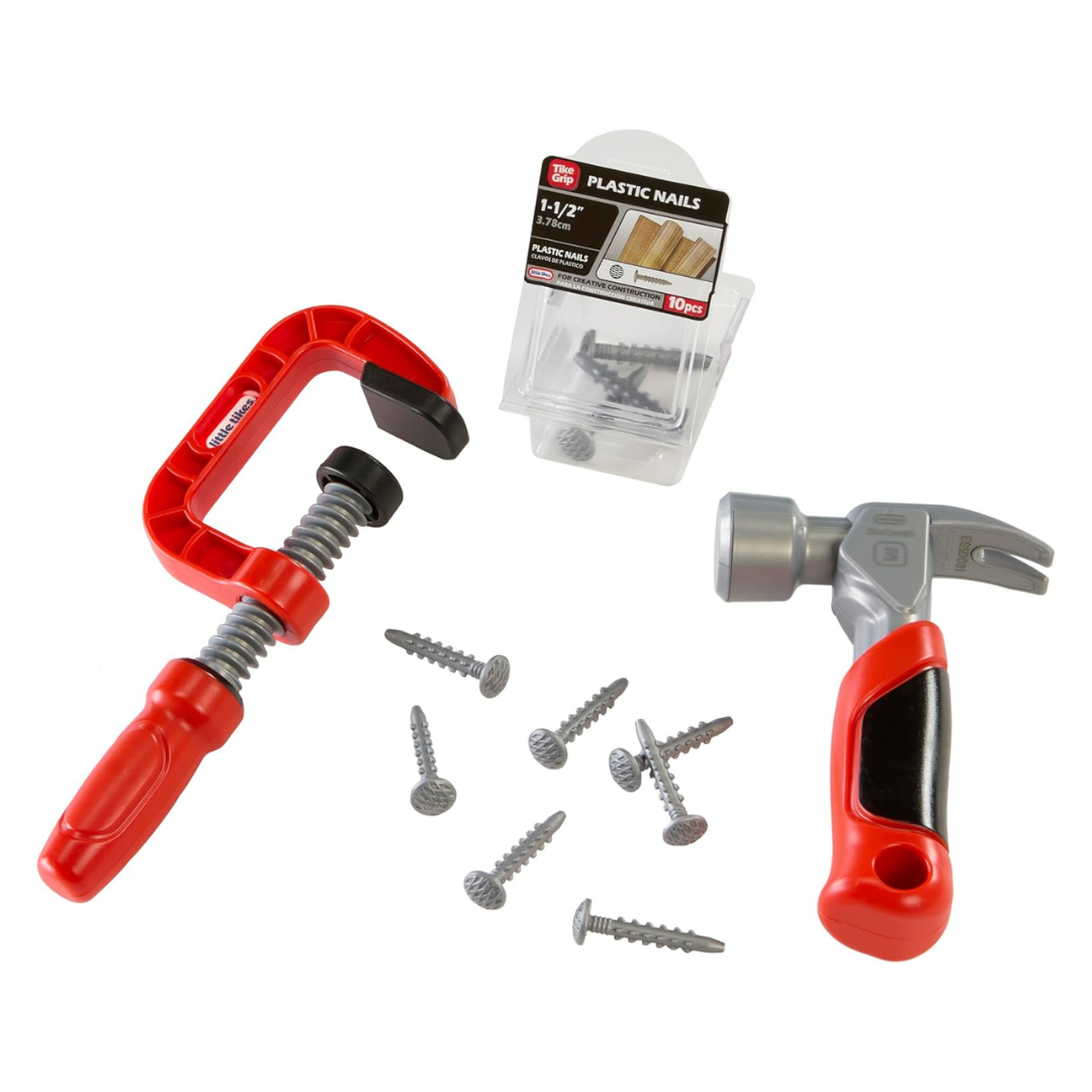 Little Tikes Construction Hammer And Nail Set With 5 Accessories