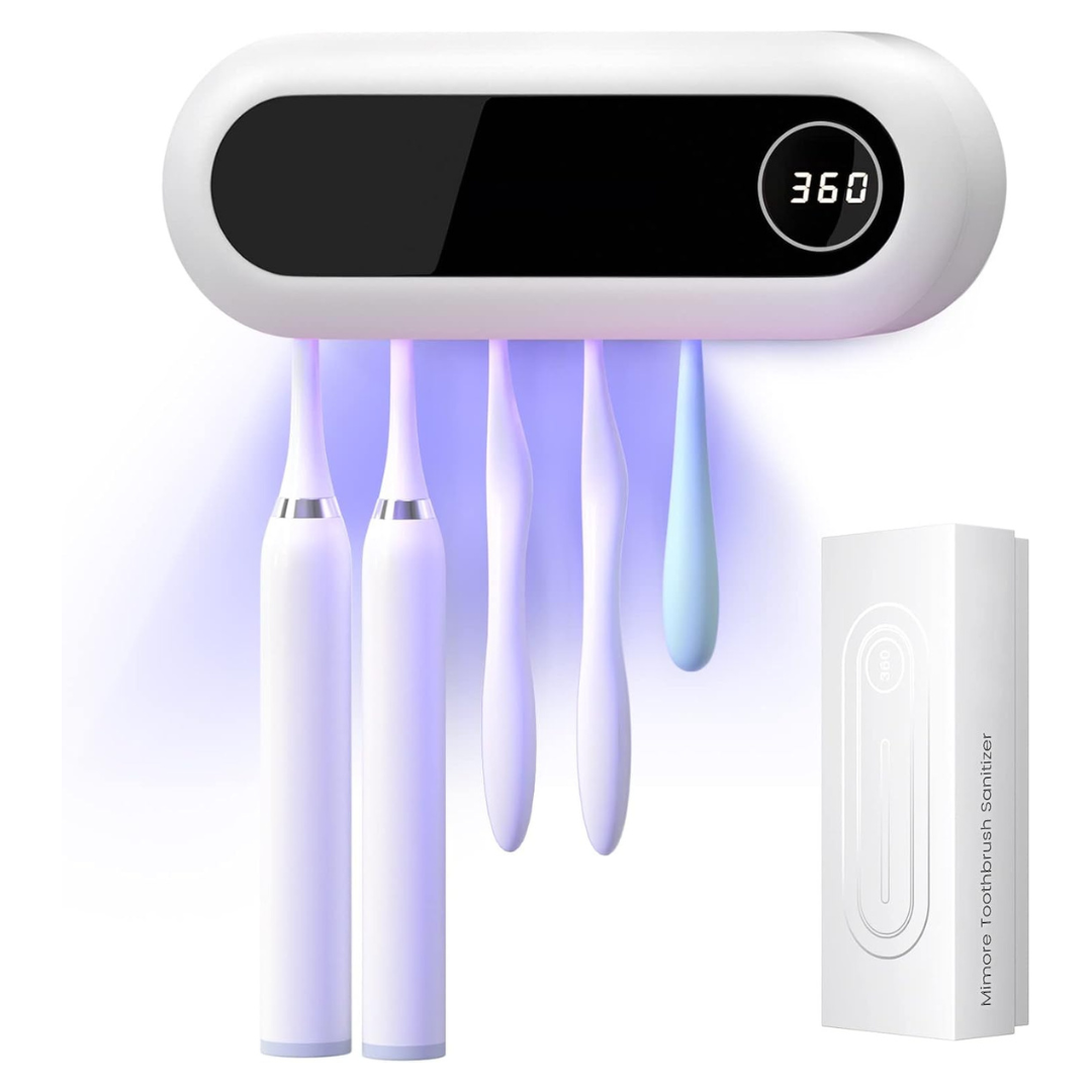 Mimore Toothbrush Holder W/ 5 Toothbrush Slots & Timer Function