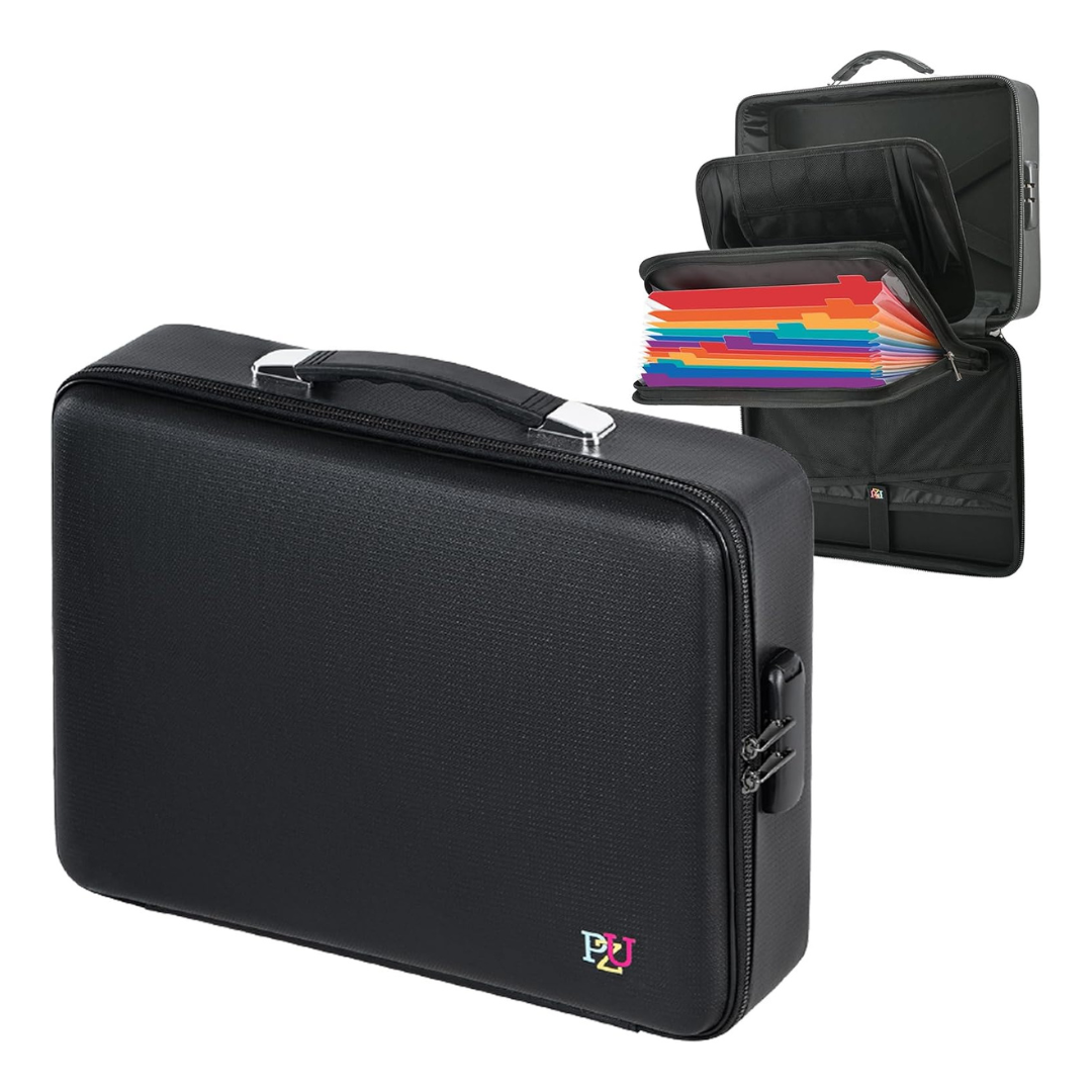 Hard-Shell Waterproof & Fireproof Document Box W/ Lock