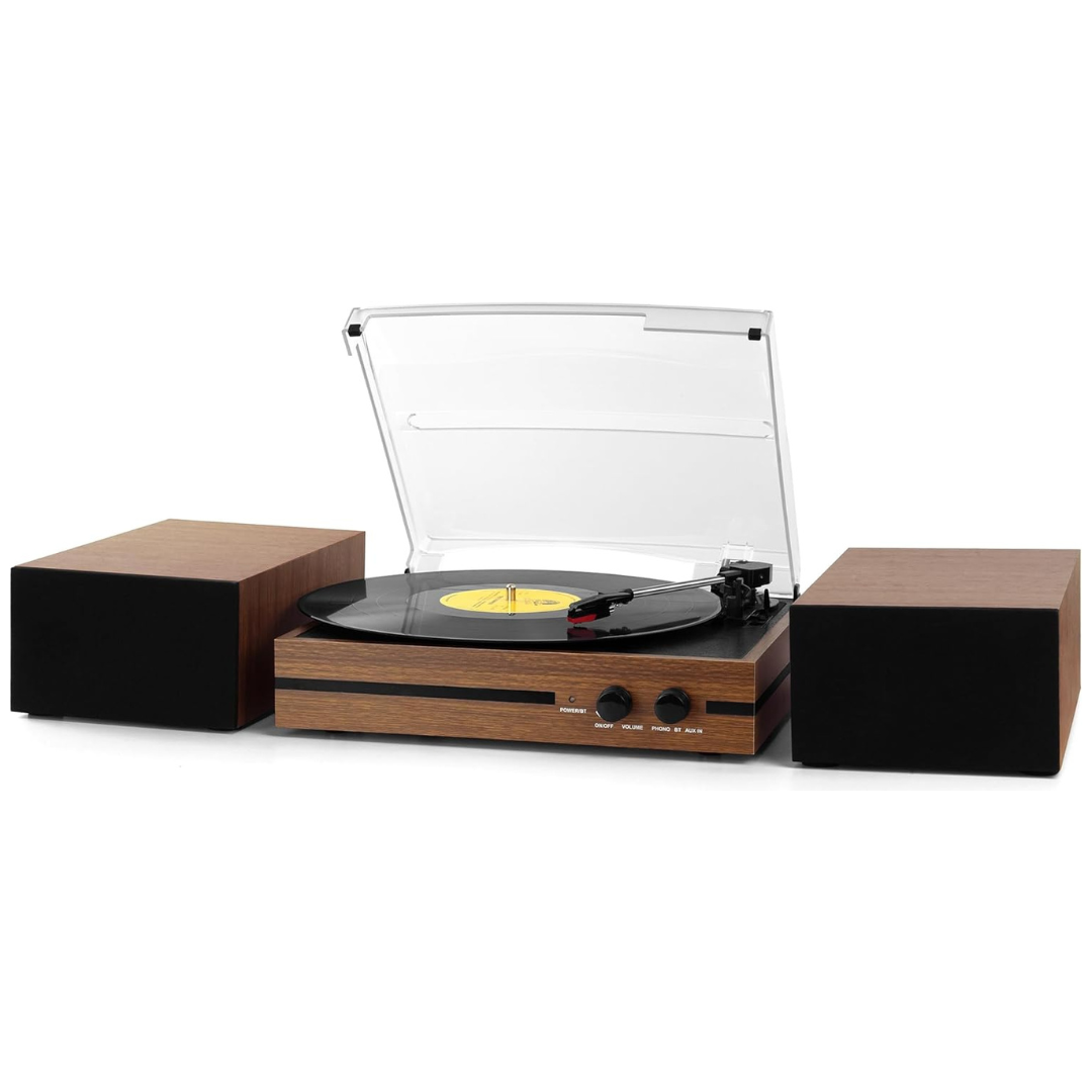 Mersoco Vintage Vinyl Record Player W/ Bookshelf Speakers (2 Colors)