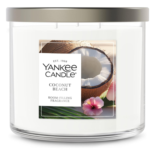 14.5oz Yankee Candle 3-Wick Scented Candle Jar (Coconut Beach)