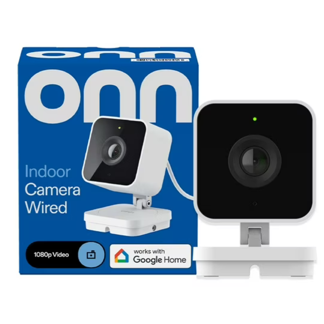 onn 1080p HDR Indoor Wired Video Camera