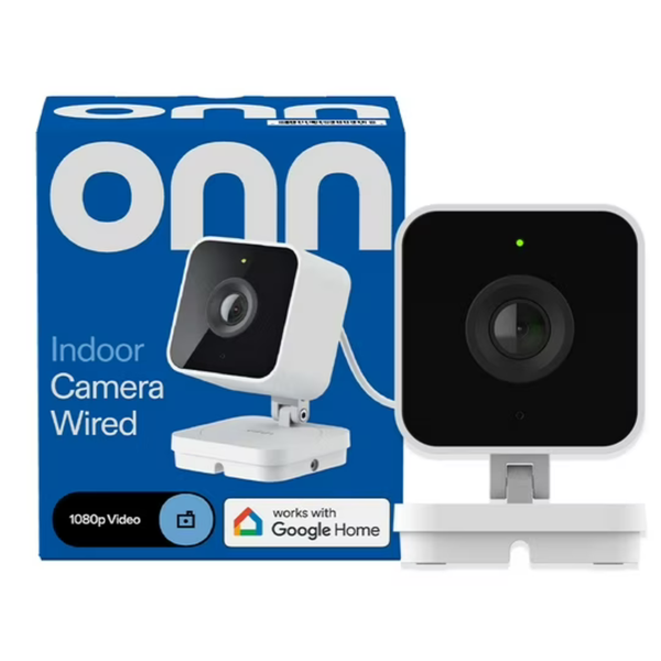 onn 1080p HDR Indoor Wired Video Camera