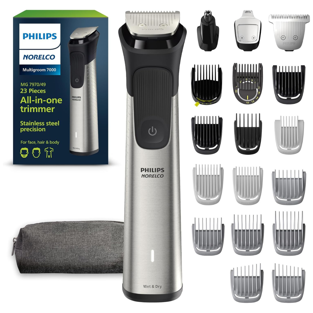 23-Piece Phillips Norelco Multigroom 7000 All-in-One Trimmer and Hair Clipper