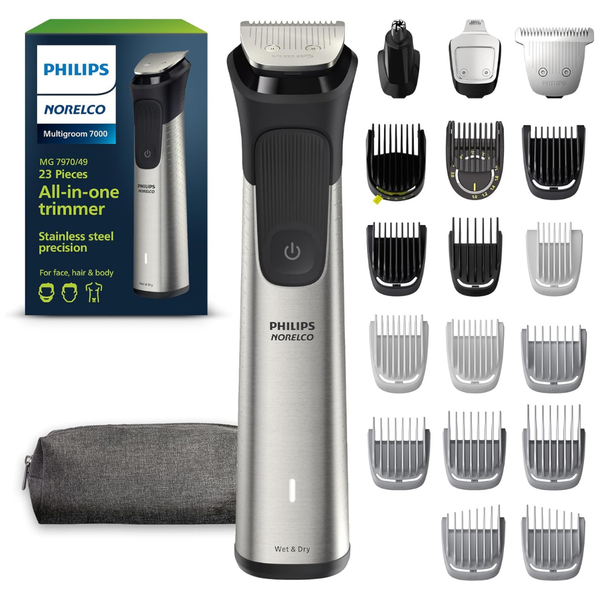 23-Piece Phillips Norelco Multigroom 7000 All-in-One Trimmer and Hair Clipper