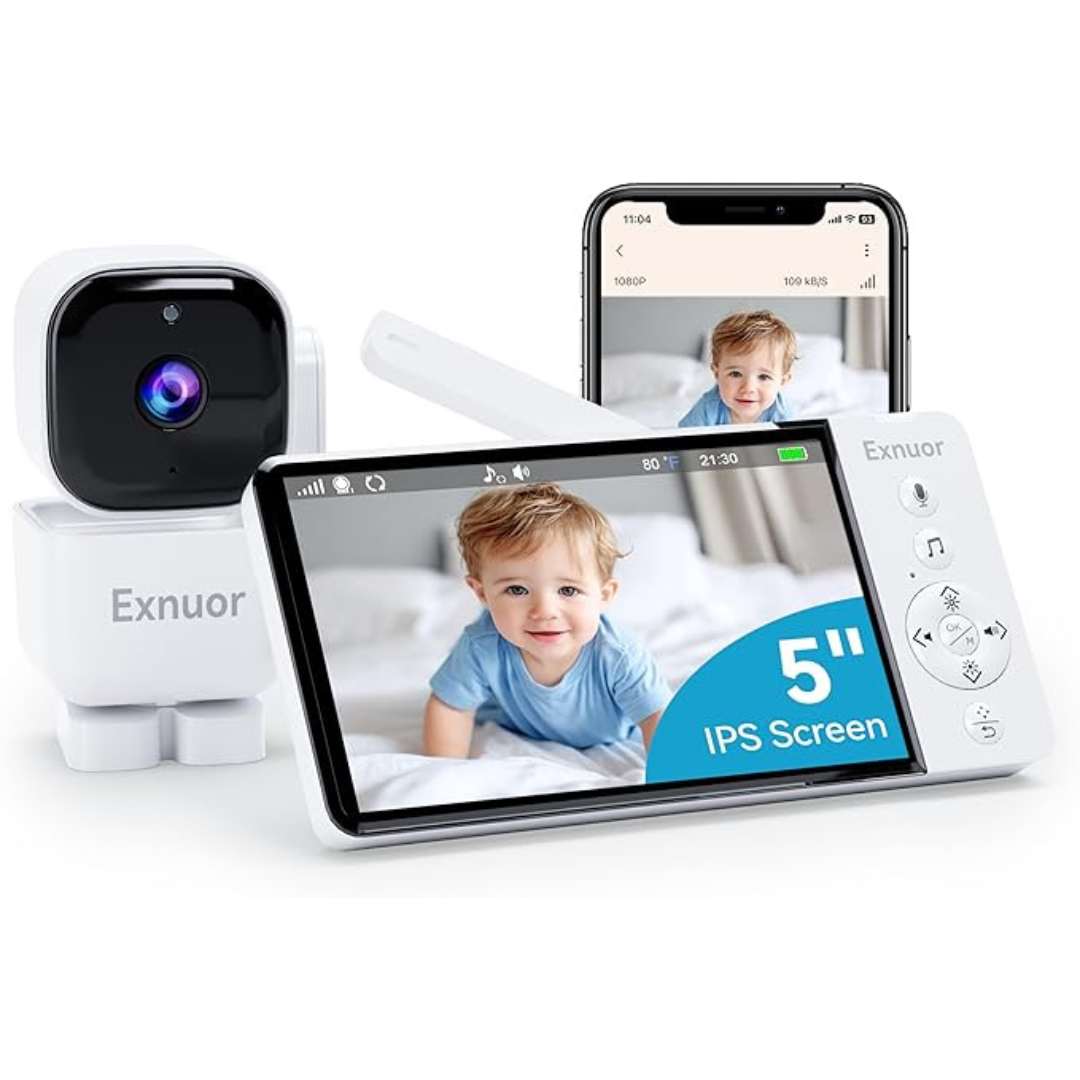 5" 1080P HD 5000mAh Battery WiFi Video Baby Monitor