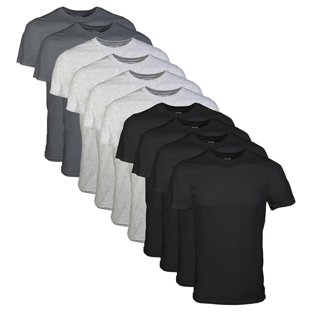 10-Pack Gildan Men's Crew T-Shirts