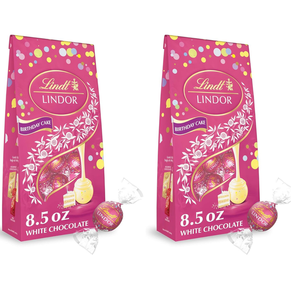 2 Pack 8.5oz Lindt Birthday Cake Chocolate Truffles