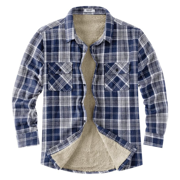 Men's Casual Long Sleeve Plaid Shirt
