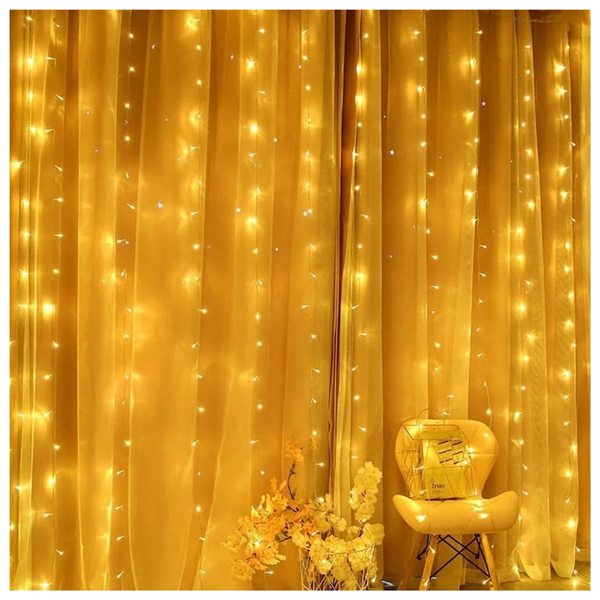 9.9' x 9.9' 300 LED 8 Modes Window Curtain String Light