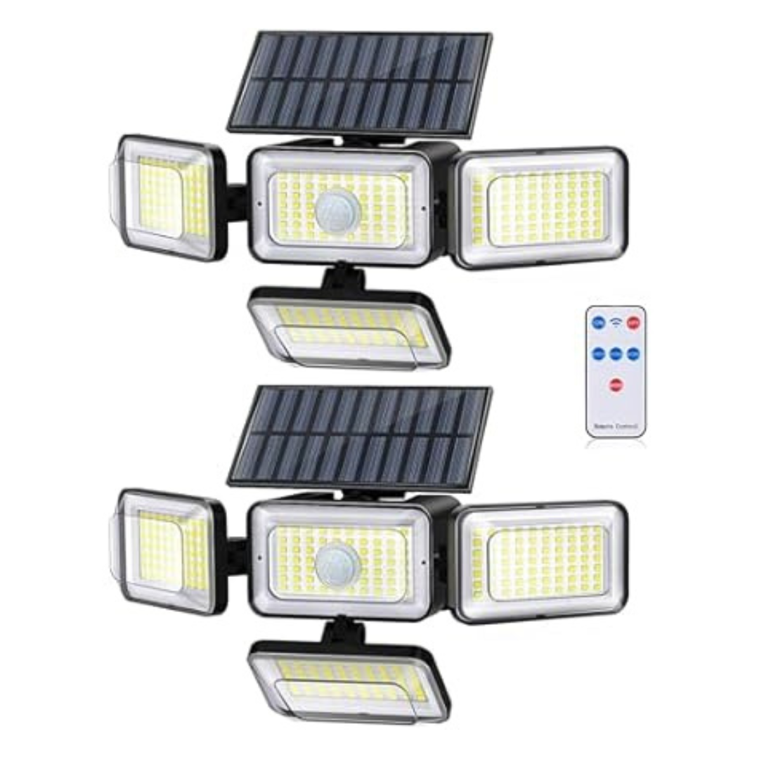 2-Pack Mokot 4-Panel Motion Sensor Solar Lights