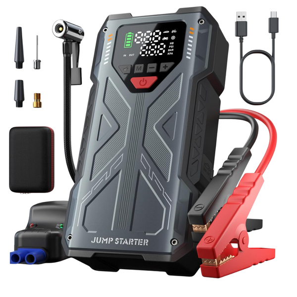 150 PSI Portable Jump Starter With Air Compressor