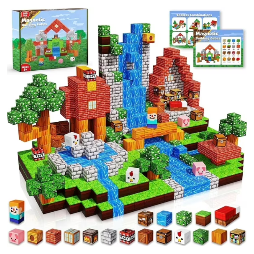 100-Piece Annexfun Magnetic Building Cube Game