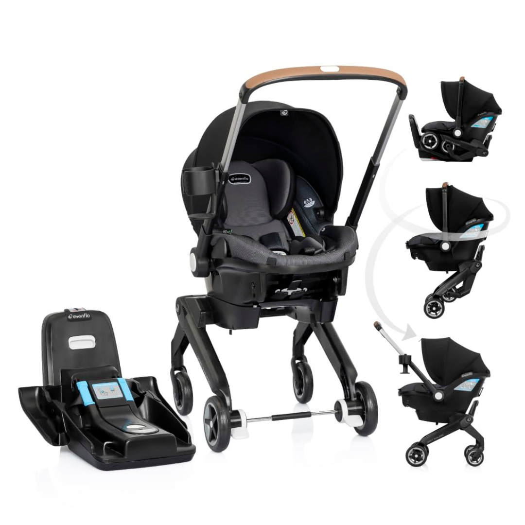 Evenflo Shyft DualRide Infant Car Seat Stroller Combo With Carryall Storage