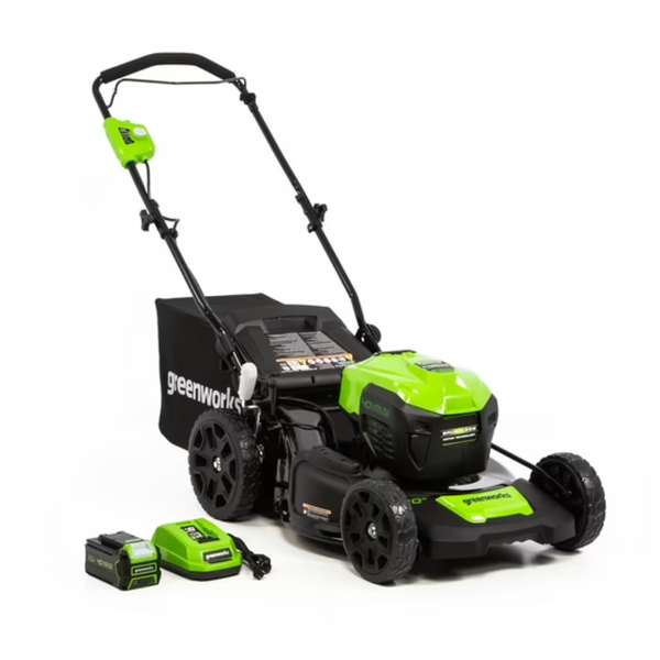 Greenworks 40V 20" Brushless Push Lawn Mower W/ 4.0 Ah Battery & Charger