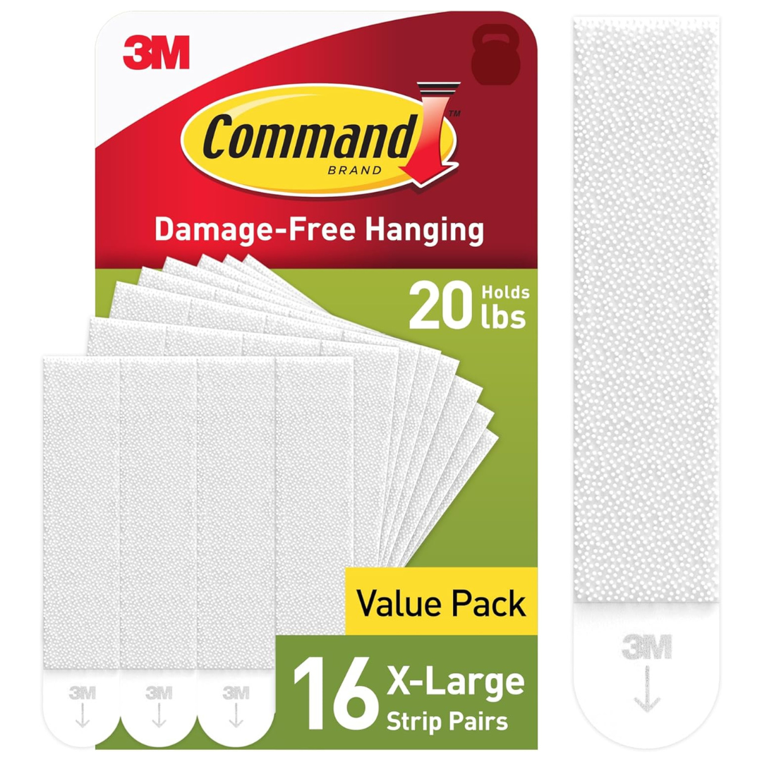 16-Pairs Command 20 lb XL Heavyweight Picture Hanging Strips