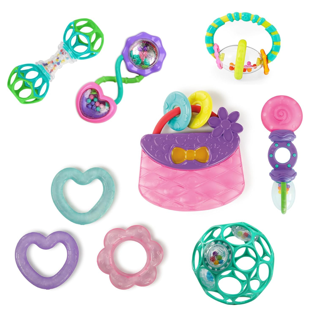 9-Piece Bright Starts Everything Nice Teething Toys Set