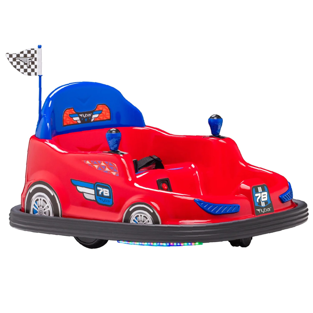 Kids Trax 6V Bumper Car Ride-On Toys W/ 360 Deg. Spin & LED (3 Colors)