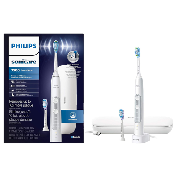 Philips Sonicare ExpertClean 7500 Rechargeable Electric Toothbrush (2 Colors)