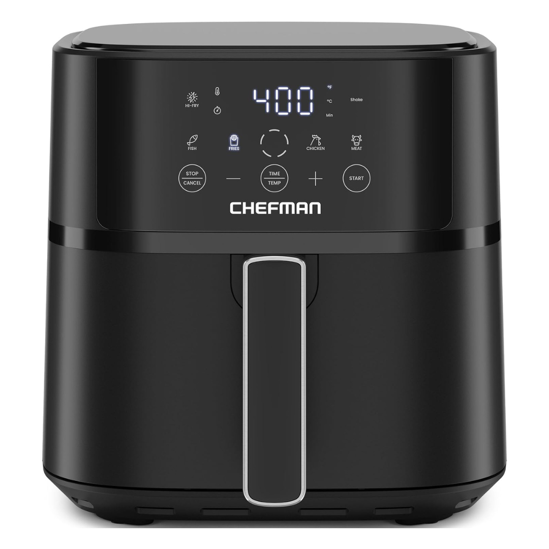 6QT Chefman Compact Air Fryer with 4 Presets & Touchscreen Controls