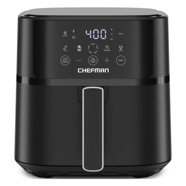 6QT Chefman Compact Air Fryer with 4 Presets & Touchscreen Controls