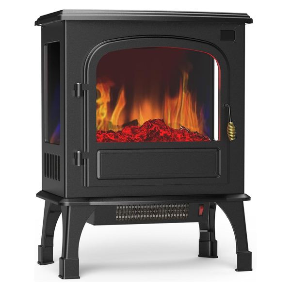 Sweetcrispy 26'' Freestanding Electric Fireplace Heater w/ Remote