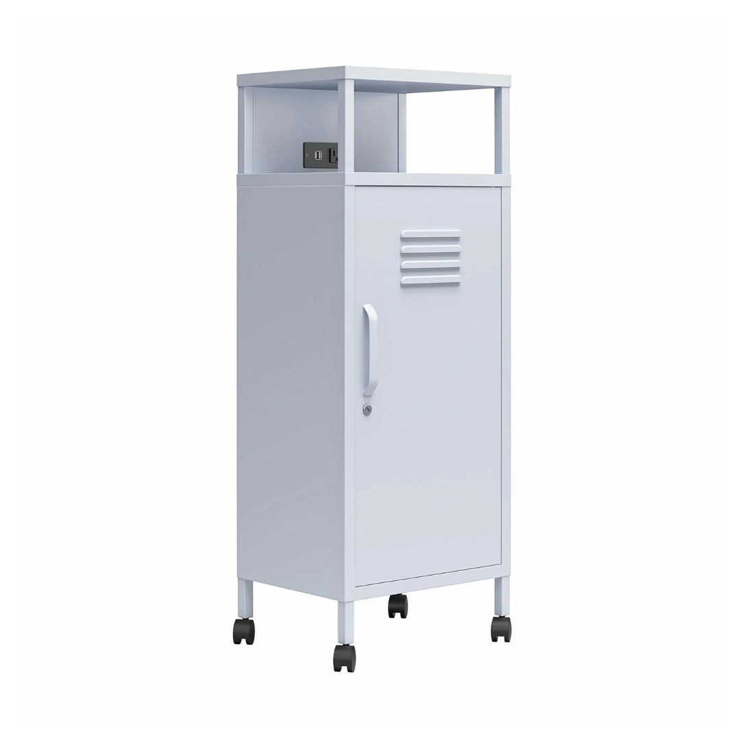 Novogratz Cache Metal Locker-Style Mobile Storage Cart