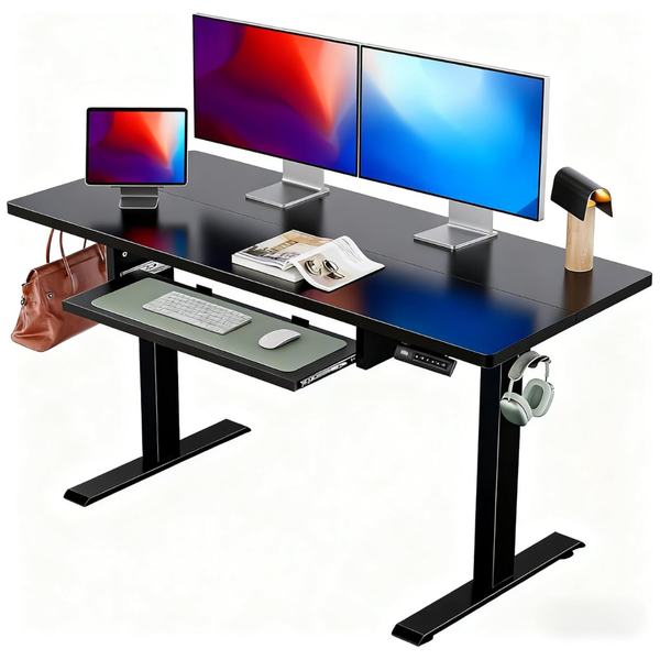 Marsail 48" x 24" Height Adjustable Electric Standing Desk (Black)