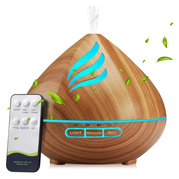 500ML Aroma Essential Oil Scent Diffuser W/ Remote & Lights