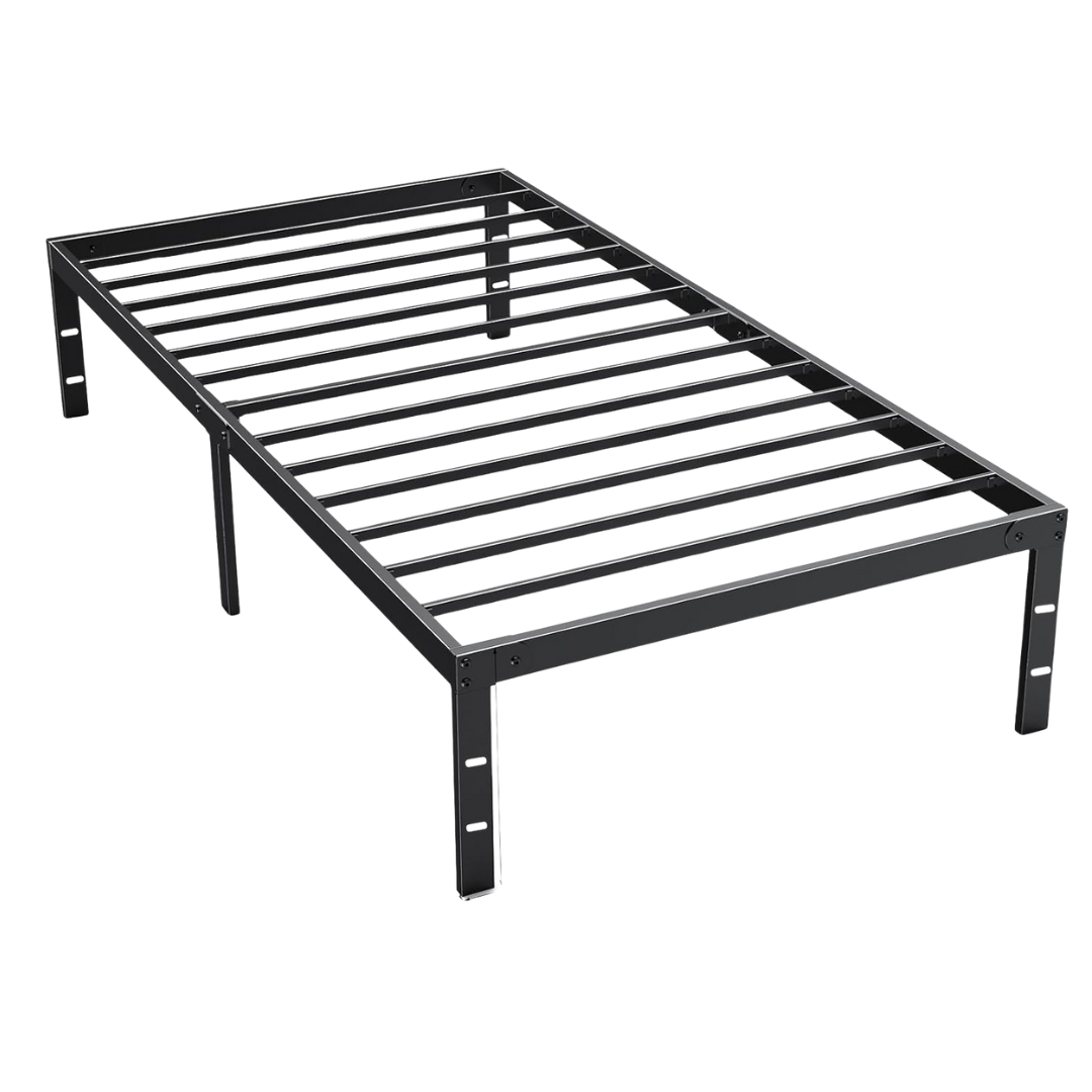 Sweetcrispy Twin Size 14" Heavy Duty Metal Platform Bed Frames
