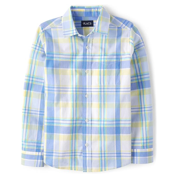 The Children's Place Boys' Long Sleeve Button Down Shirt