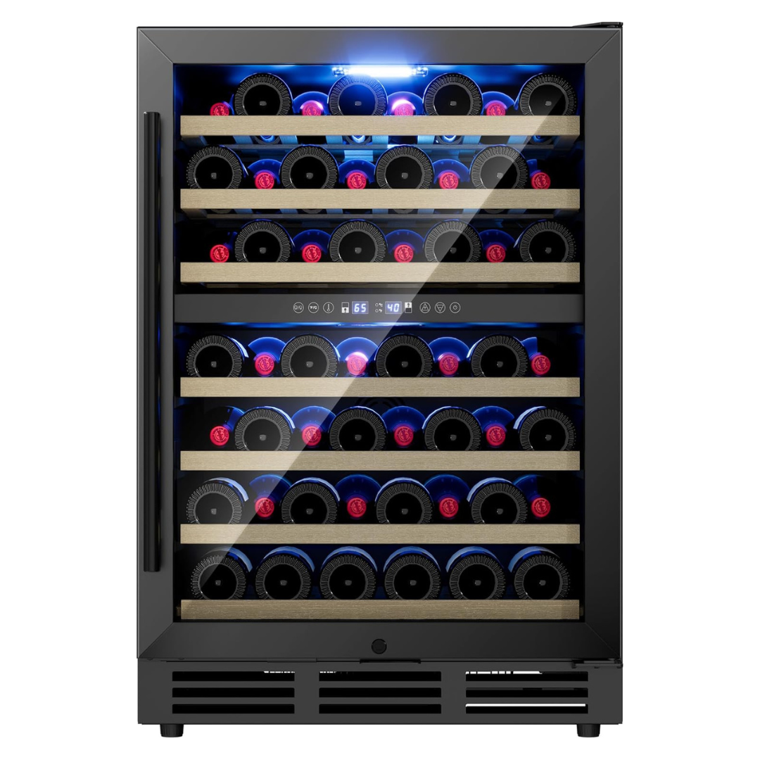 24" 54 Bottle Dual Zone Wine Refrigerator