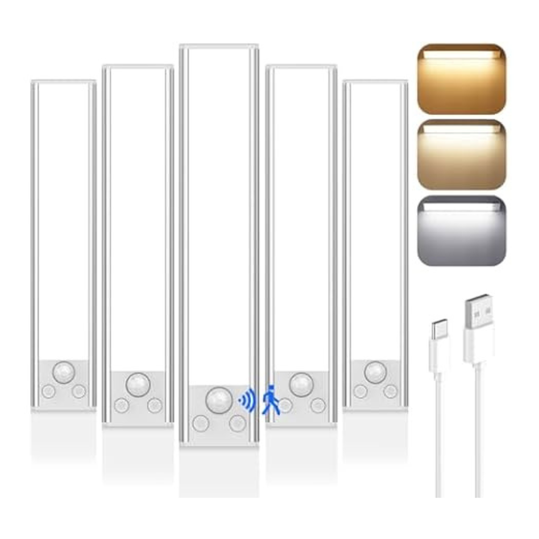 5-Pack 2000mAh Rechargeable 8" Under Cabinet Lights