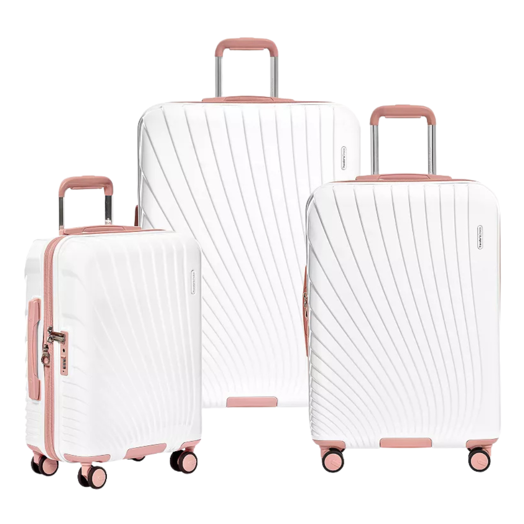 3-Piece Traveler's Choice Expandable Spinner Luggage Set (21"/25"/29")