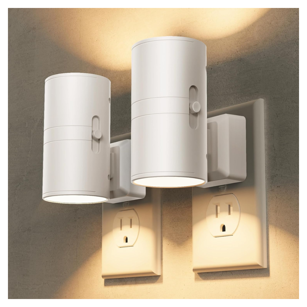 2-Pack Dimmable Modern Plug Into Wall LED Night Lights