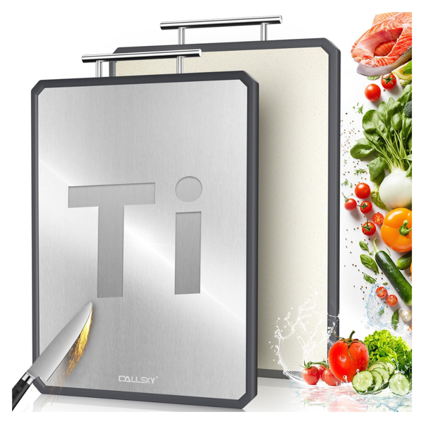 Callsky 2-in-1 Non-Toxic Titanium Cutting Boards (16.3" x 11")