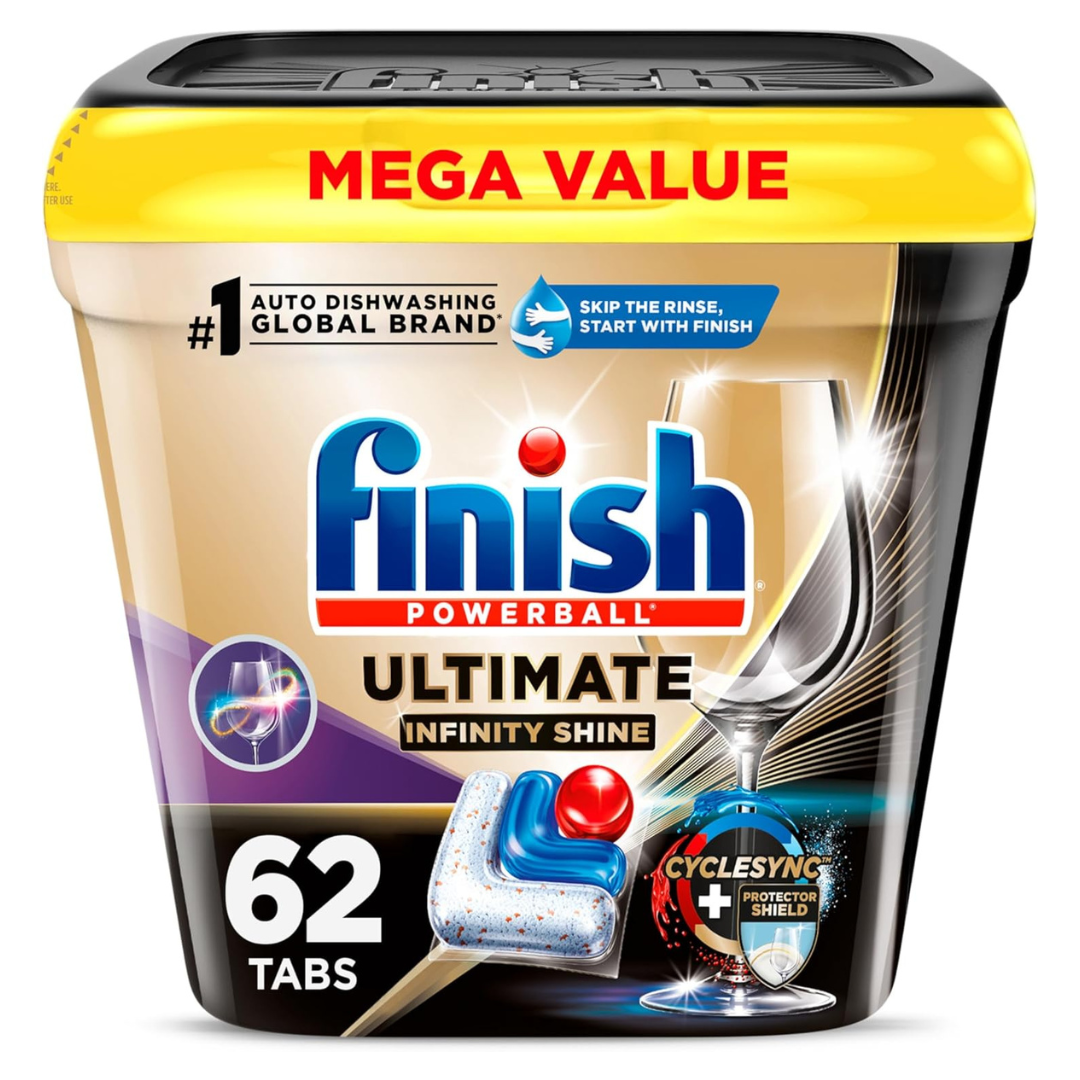 62-Count Finish Ultimate Plus Infinity Shine Dishwashing Pods