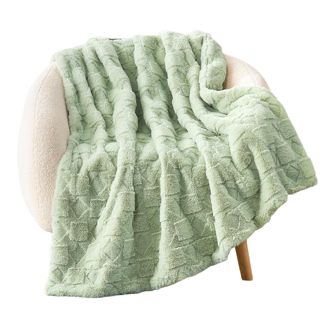 60" x 80" Cozy Bliss Faux Fur Textured Throw Blanket (Various)