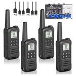 4-Pack Portable Rechargeable Long Range Walkie Talkies