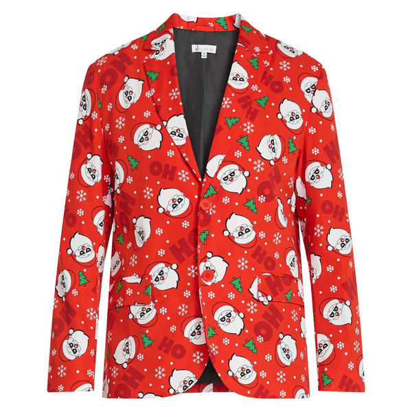 Jolly Knits Men's Christmas Print Blazer (3 design options)