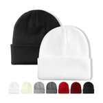 2 Pack Cuffed Knit Winter Beanies