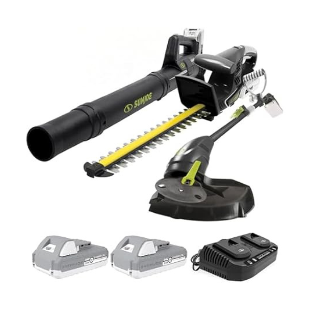 Sun Joe 24V Cordless 3-Tool Garden Combo Kit