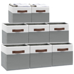 8-Pack Jtieo 15" x 11" Collapsible Storage Baskets