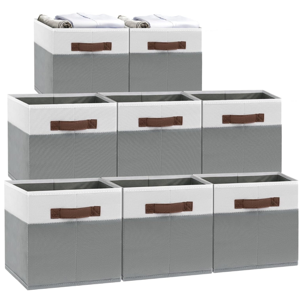 8-Pack Jtieo 15" x 11" Collapsible Storage Baskets