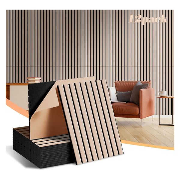 12-Pack 16"x 12" x 0.4" Large Acoustical Wall Panels