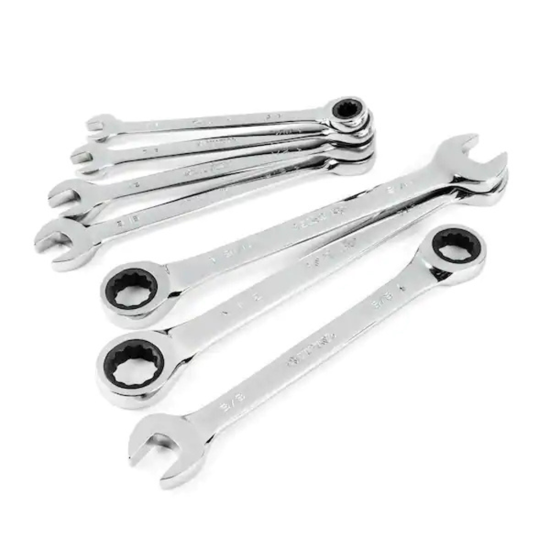 7-Piece Husky Ratcheting SAE Combination Wrench Set